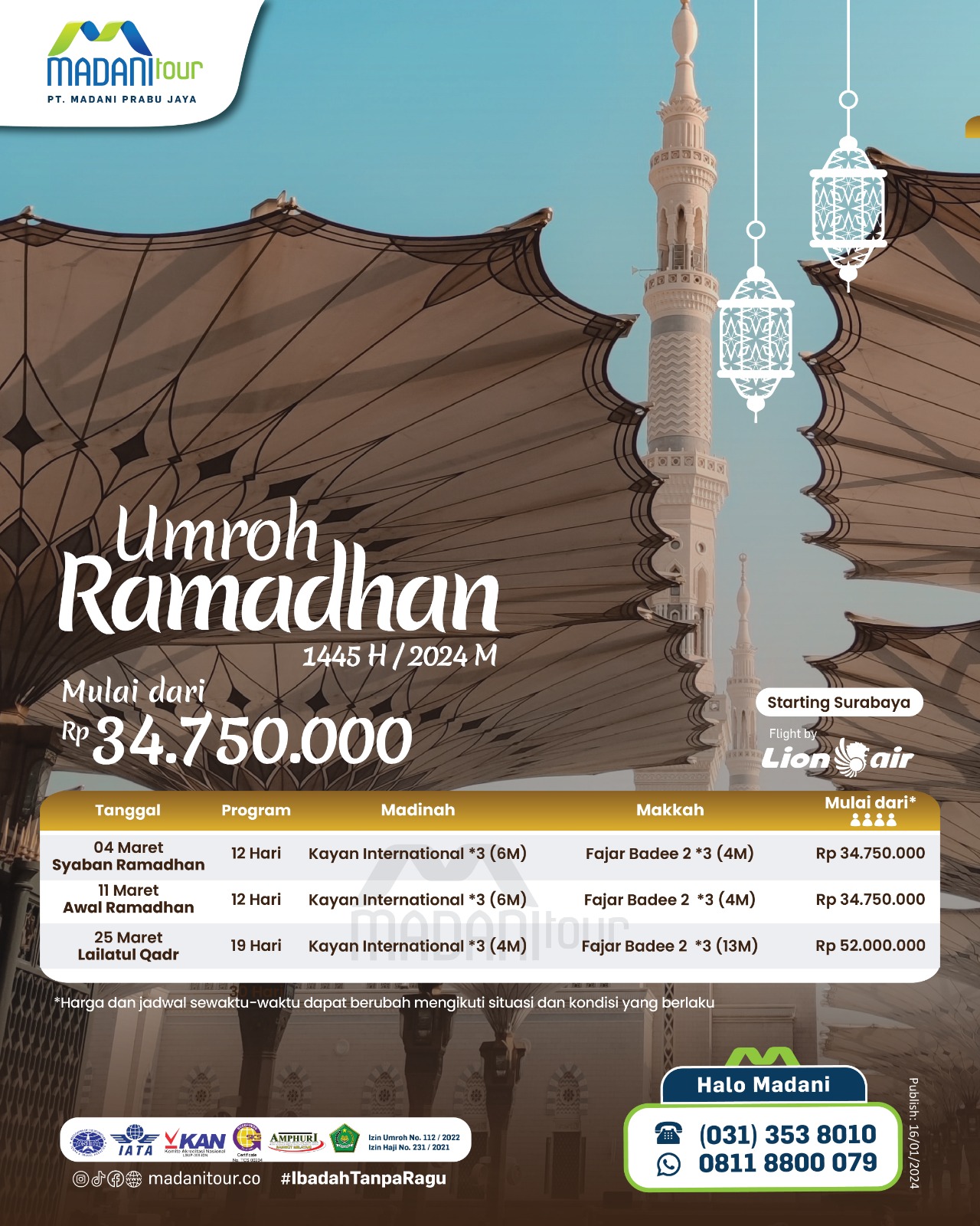 madani tour paket ramadhan